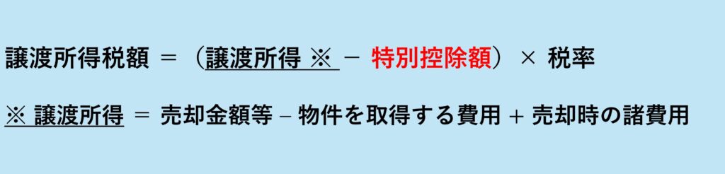 譲渡所得税の算出方法