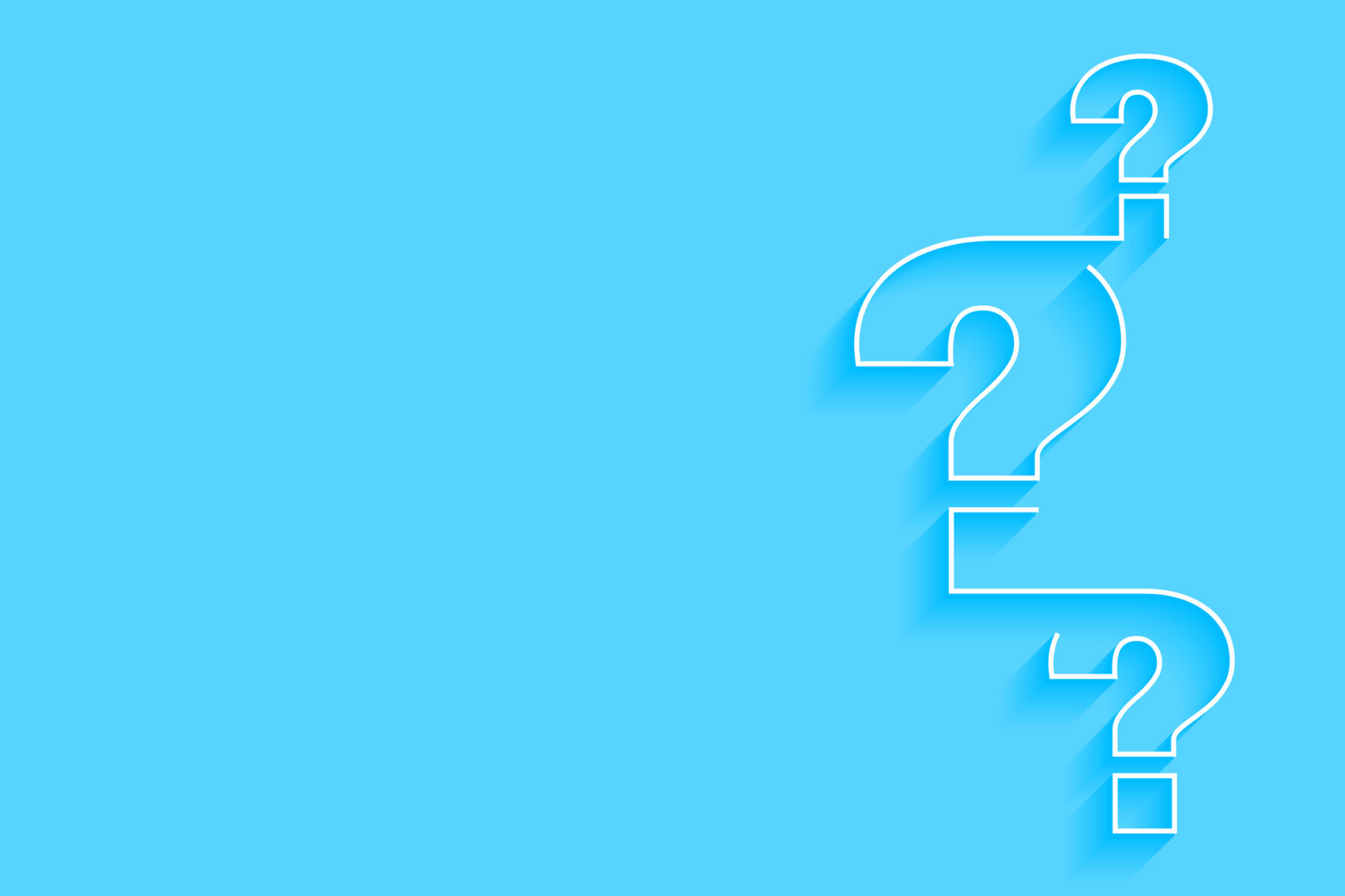 line style question mark symbol with text space